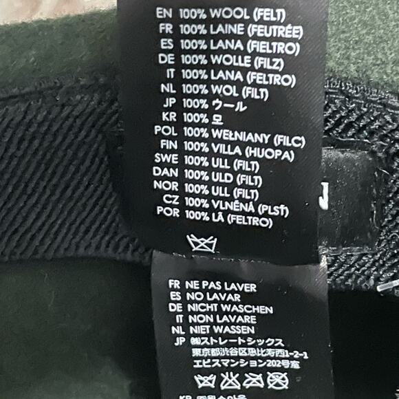 Brixton Fedora Hat Wide Brim Wool Moss Green New One Size - Picture 5 of 5